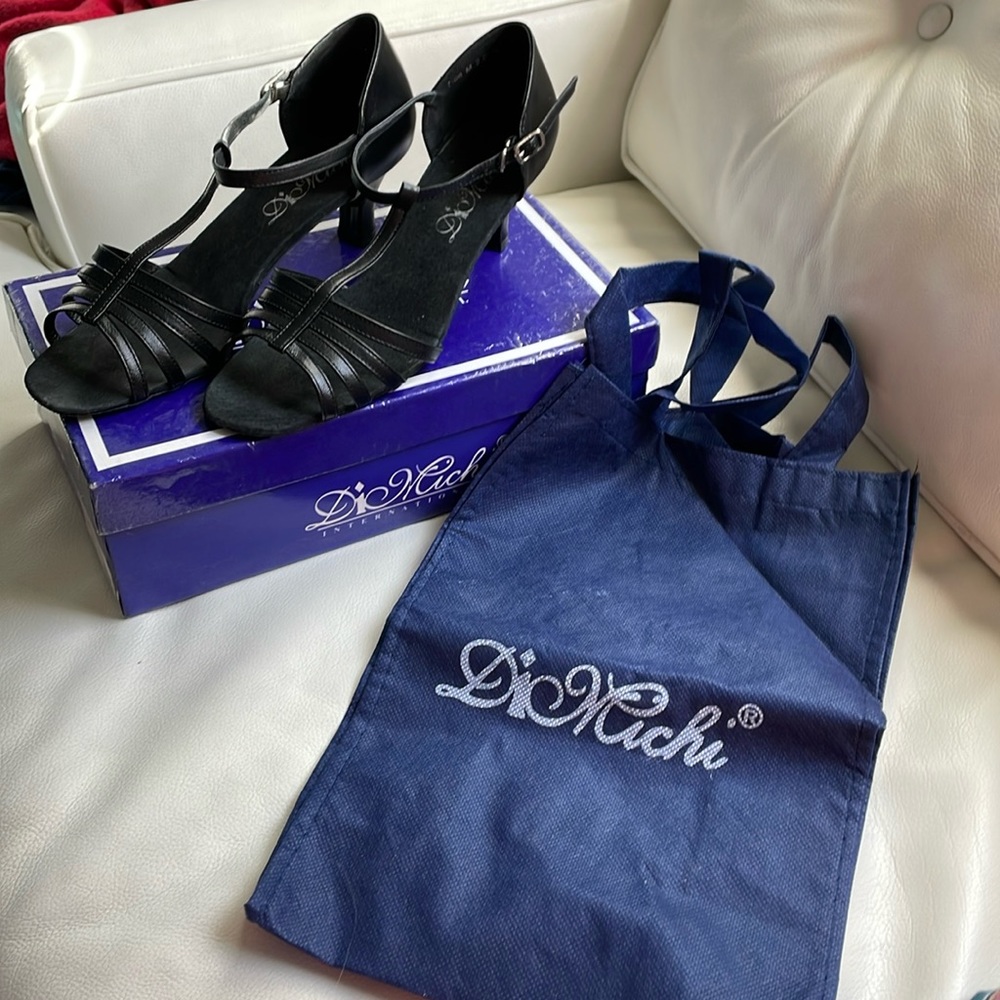 Black ballroom sandals by DiMichi s 9